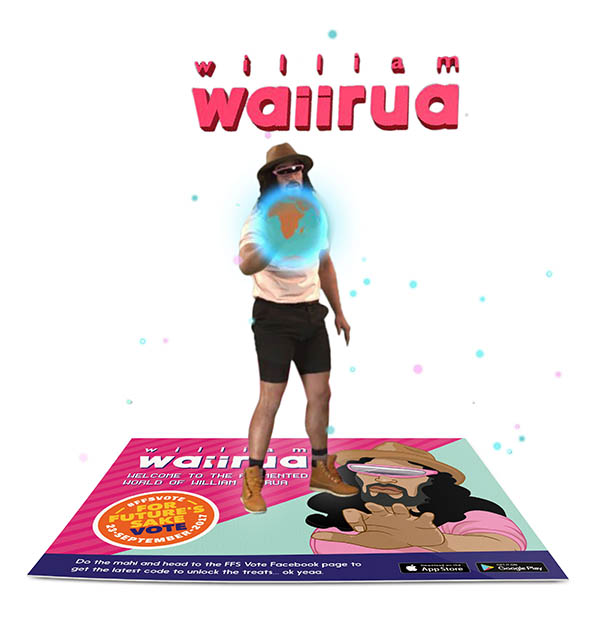William Waiirua appearing on top of a trigger card as a digital character